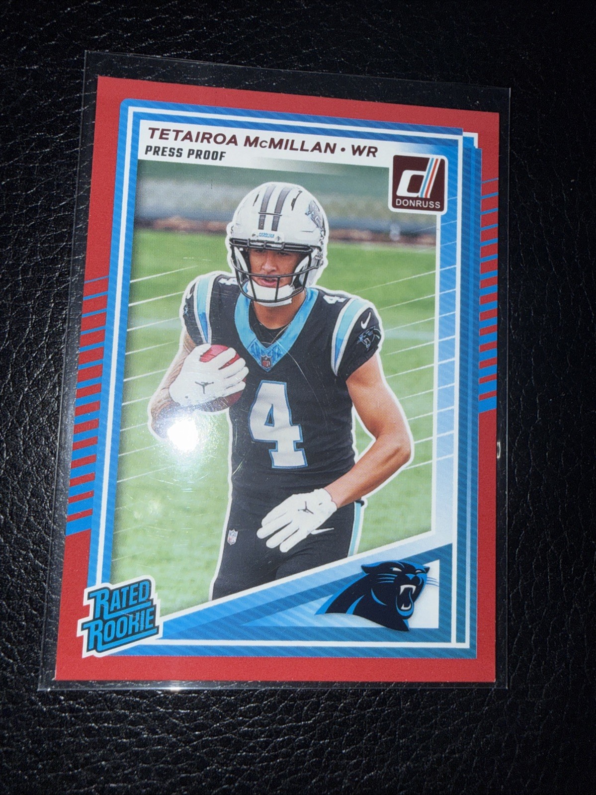 2025 Panini Donruss - Rated Rookie Tetairoa McMillan #314 Press Proof Red (RC)