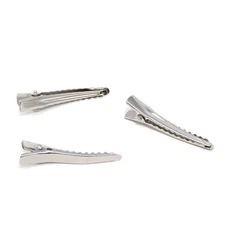 Honbay 50PCS Silver Tone Metal Alligator Hair Clips for DIY Crafts or DIY Hai...