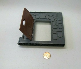 LEGO Duplo GRAY WALL w/ DOOR OPENING 1x8x8 KNIGHT'S CASTLE Building Part #4777