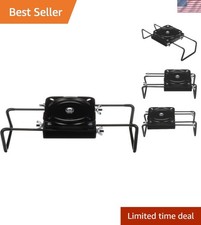 7.5-18 inch Boat Seat Mount with Swivel: Black Powder-Coated Steel