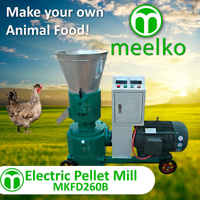 PELLET MILL 15kw  ELECTRIC ENGINE 10'' DIE 3 PHASE (4mm chicken) - MKFD260B