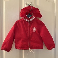 Vintage Weather Tamer Jacket Red Lined Windbreaker USA Baby Size 12 Months