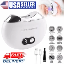 Safety Electric Nail Clipper Automatic Thick Nails Trimmer Specialty Tool USA