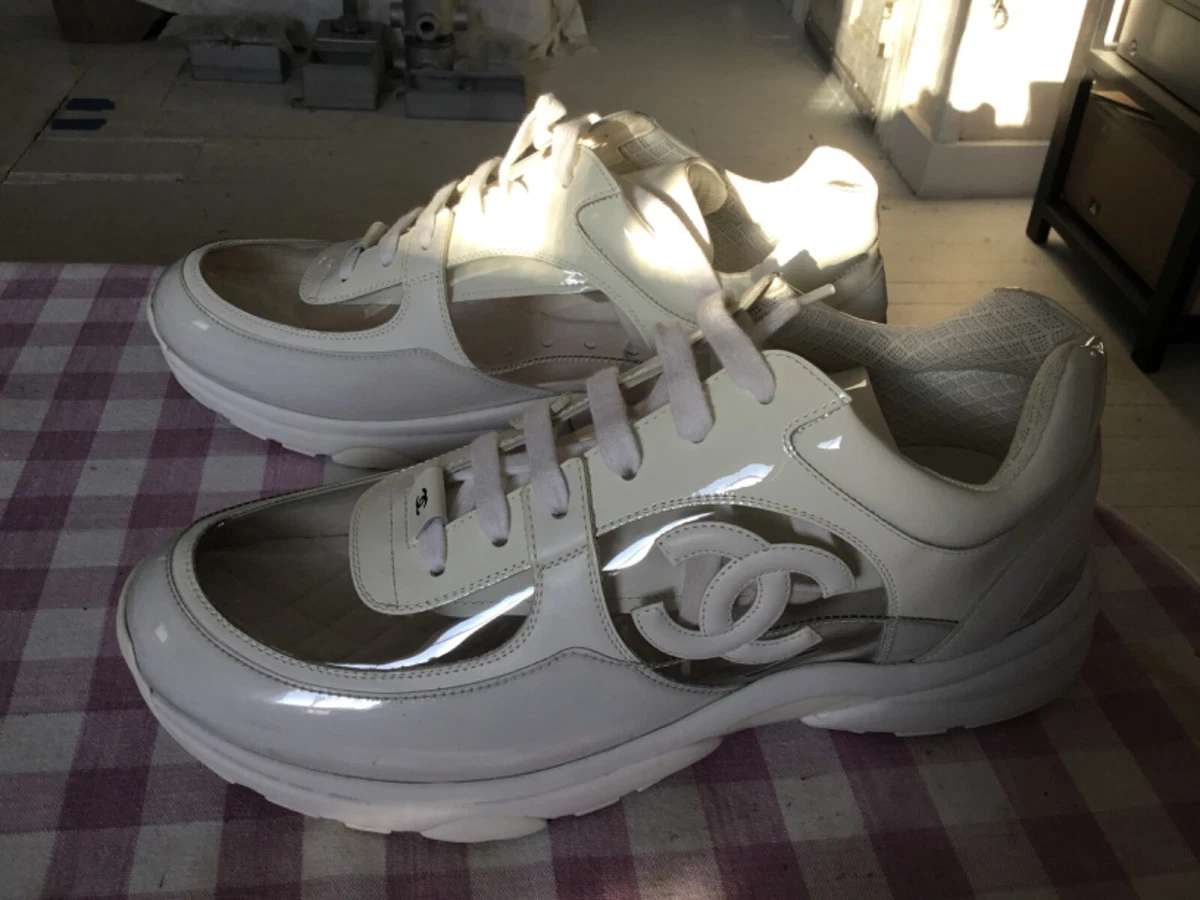 Chanel Sneakers Shoes Mens Eu 44 / Us Size 11 Pvc | Ebay