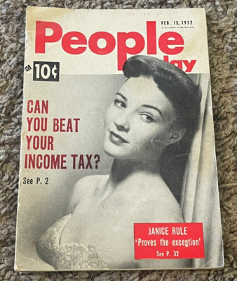 People Today News Tabloid Pocket Magazine Digest Feb 13, 1952