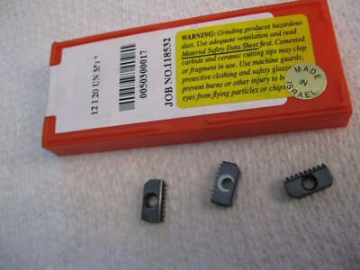 Carmex 12 I 20 UN MT7 Carbide Threadmill Insert 3pc Lot