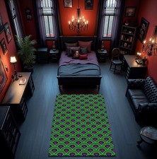 Shining Movie Carpet Overlook Hotel Hallway Runner Rug Green Horror Fan Gift