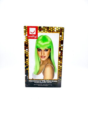 Perücke Smiffys für Damen Glamourama Wig Neon Green Karneval Fasching