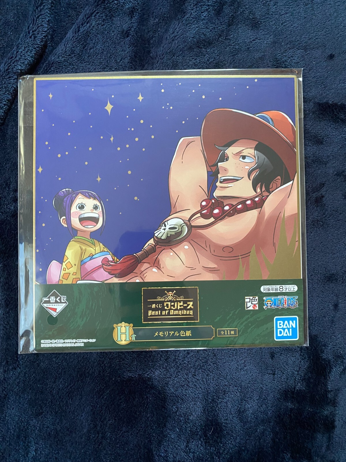 Tablero de arte de una pieza Shikishi Ace Ihiban Kuji Japón limitado