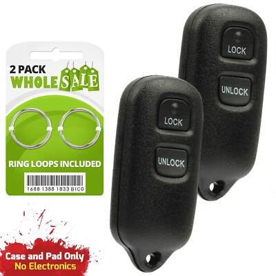 Pair Of Replacement Key Fob Shell Cases For 2000-2003 Toyota Tacoma (No Programming)