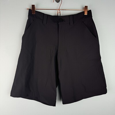 Under Armour Bent Grass Mens Golf Shorts Black Performance Athletic Logo Size 30