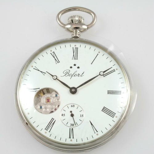 OROLOGIO DA TASCA MECCANICO BOFORT A CARICA MANUALE MOVIMENTO A VISTA  T051MET | eBay
