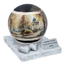 Autumn cremation urn Memorial urn for ashes Personalized urn for loved one