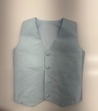 Boys Baby Blue 4 Button Suit Vest Size 8-10