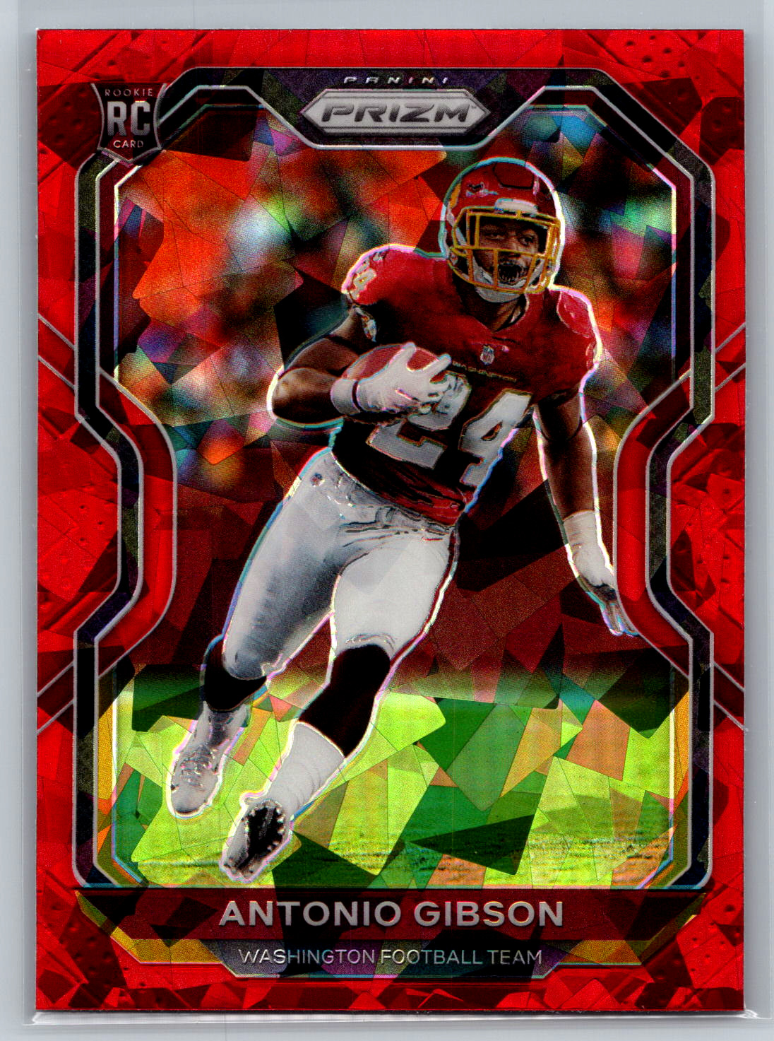 Antonio Gibson 2020 Panini Prizm Red Ice Prizm Rookie #384 Washington Commanders