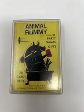 Vintage Animal Rummy Card game.