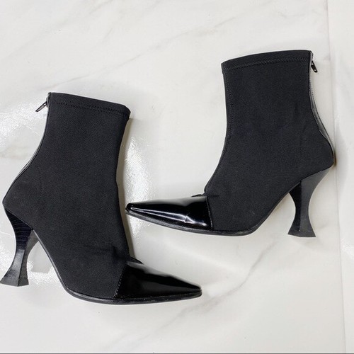 Kitten Heel Pump Sock Boots Size 