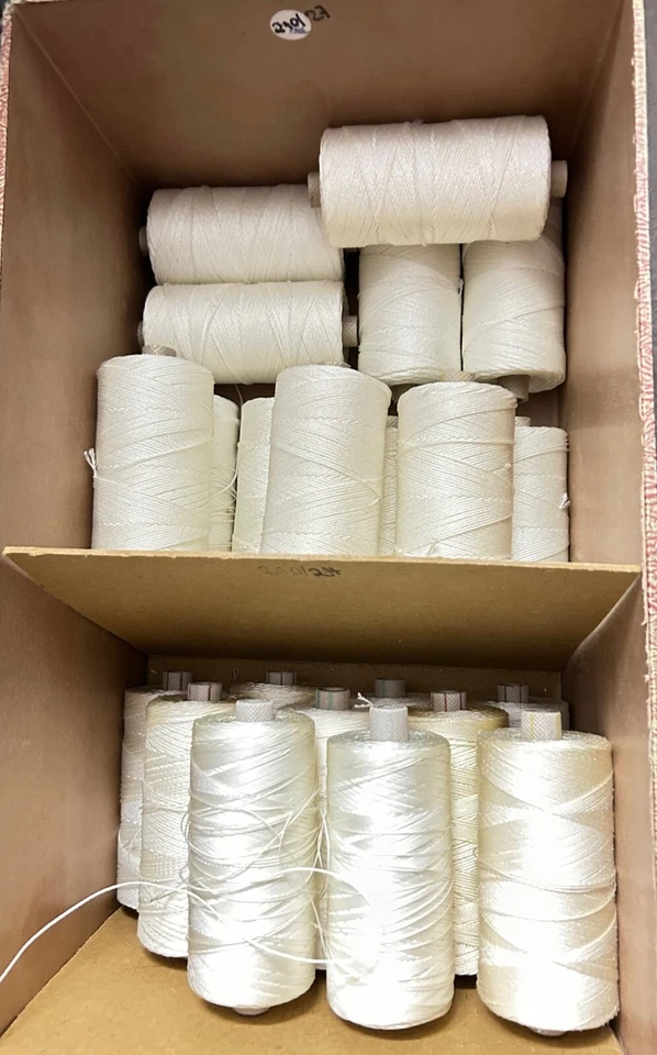 Nylongarn 210/27, 250 gr. Rolle, rohweiß, Netzgarn Nylon Makramee Endlosgarn