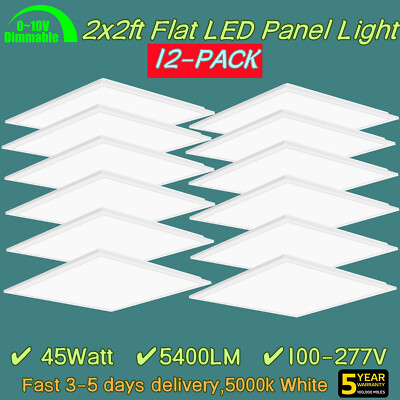 LED Troffer Light - 2' X 2' - 45W, 2' X 4' - 75W - Dimmable,5000K Daylight White