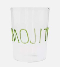 BICCHIERE IN VETRO CON SCRITTA MOJITO 450 ML