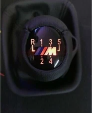 WEIGHTED ZHP 5-Speed Leather Shift Knob illuminated Fits for BMW M3 E30 E36 E46