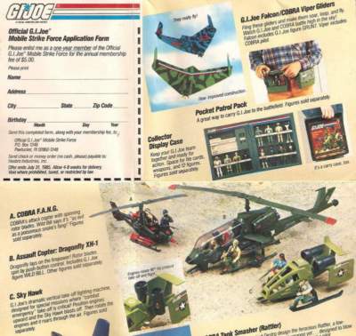G I Joe Classified Series Original 1984 G.I. Joe Catalog Insert Sheet ...