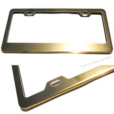 For Bmw Cadillac Chevy Gold Powder Coated Stainless Steel License Plate Frame For Bmw Cadillac Chevy Gold Powder Coated Stainless Steel License Plate Frame