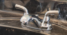 B2510LF-SS Delta Faucet Foundations Centerset Bathroom Faucet Brushed Nickel 2Ha
