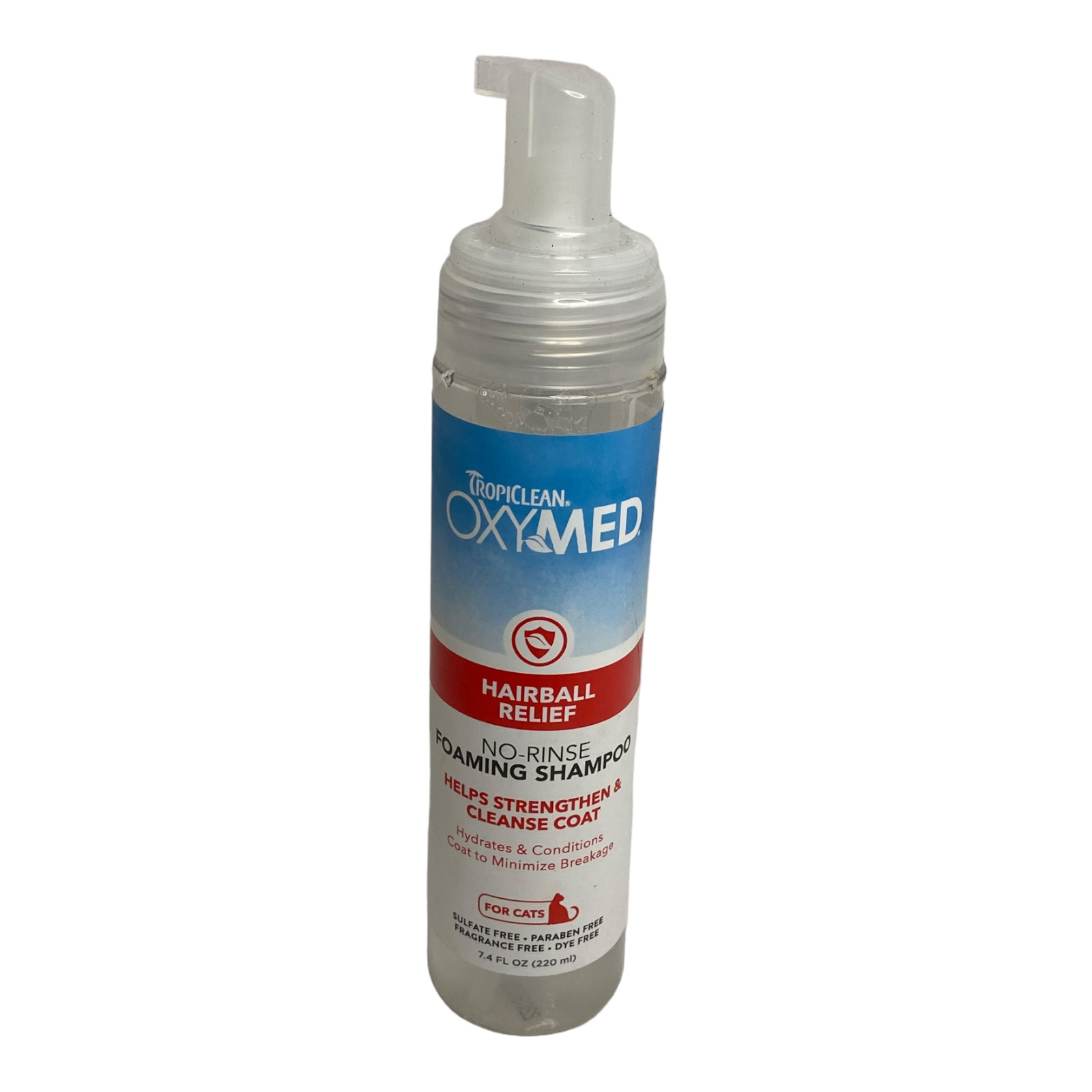NEW NO LID - Tropiclean oxymed hairball relief for cats no r