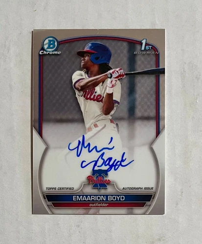 2023 Bowman Emaarion Boyd 1st Bowman Chrome Autograph #CPA-EB On Card Rookie SP