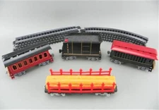 C&C Railways HO Scale Train Cars Curve Straight Black Plastic Track Parts Lot