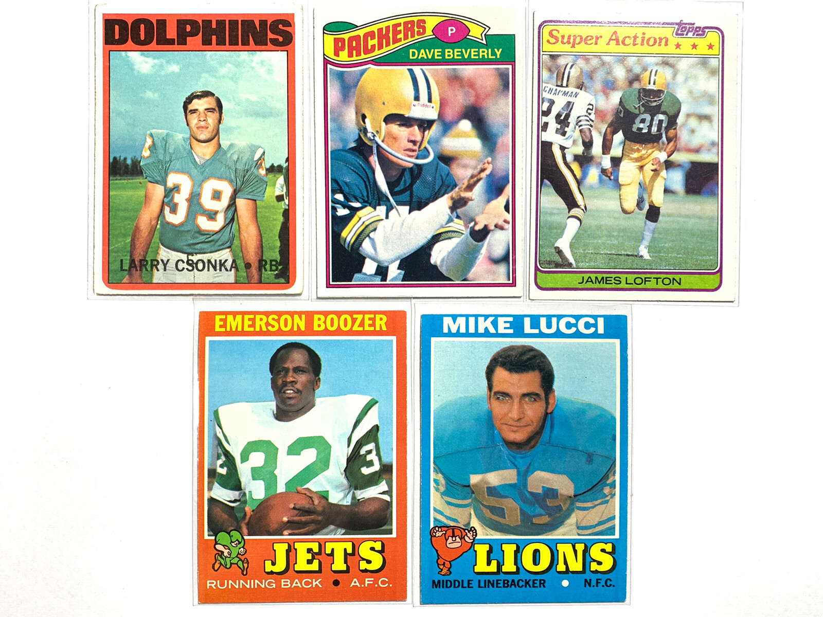 197086 NFL Vintage FOOTBALL Cards 13 Card LOT eBay