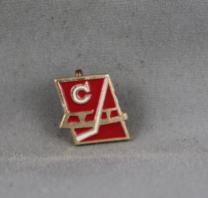 Broche Vintage Hockey Spartak Moscou - Pin's Estampillé URSS - Bleu