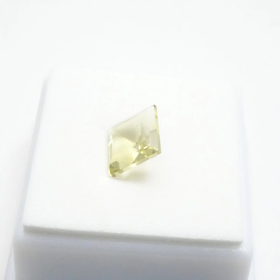 Topacio limón corte cuadrado - 2,90 quilates 9 mm - Topacio limón brasileño piedras preciosas sueltas Foto 4 de 4