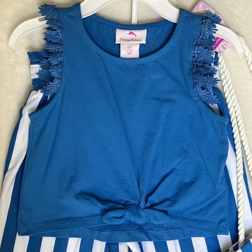 Tommy Bahama Shirt Pants Tote Bag Girls 10 Resort Nautical Beach Outfit Purse - Picture 5 of 15