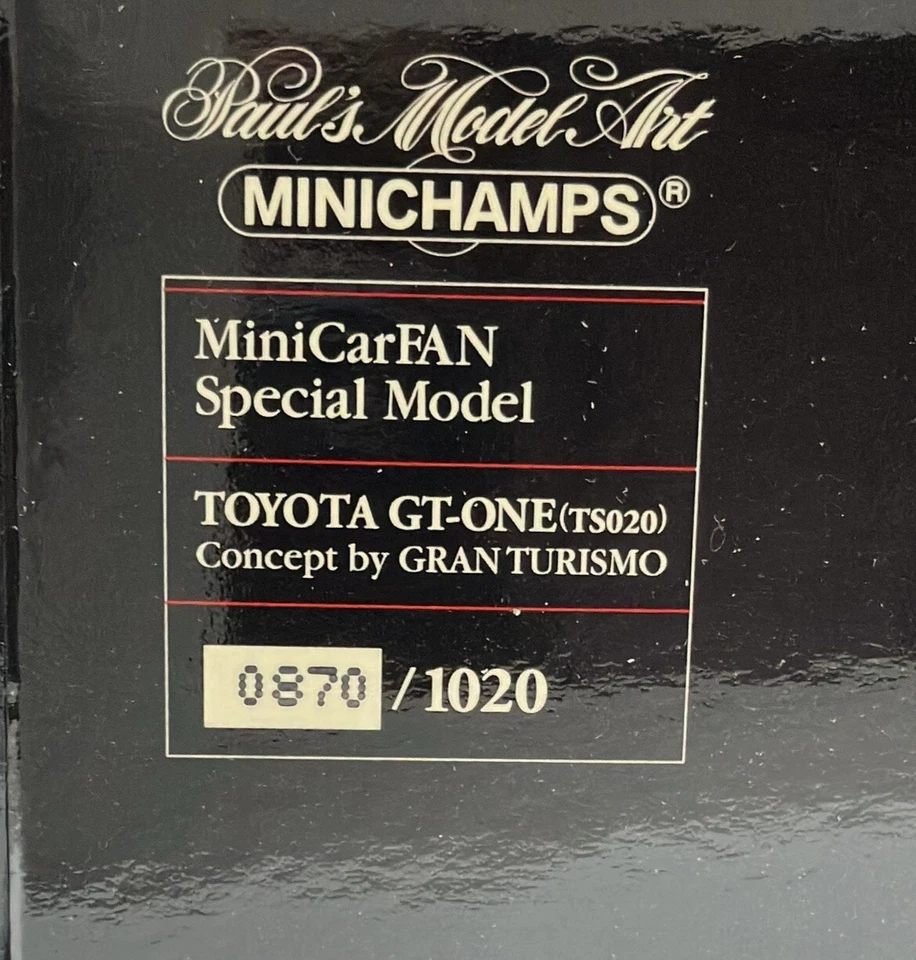 Toyota TS020 Concept Minichamps 1/43 de Gran Turismo LE 0870/1020 Foto 4 de 4