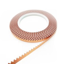 Black-Backed 7/32" Scalloped Copper Foil Tape Stained Glass Craft DIY Projects