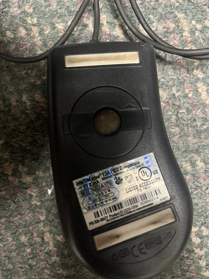 Vintage Dell IntelliMouse 2-Button Mechanical Ball Mouse Wired PS/2 Connector - Image 2 of 4