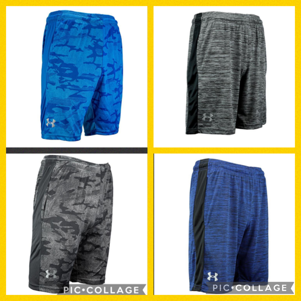 NEW Mens Under Armour Gym Loose HeatGear Athletic  Logo Shorts M L XL XXL