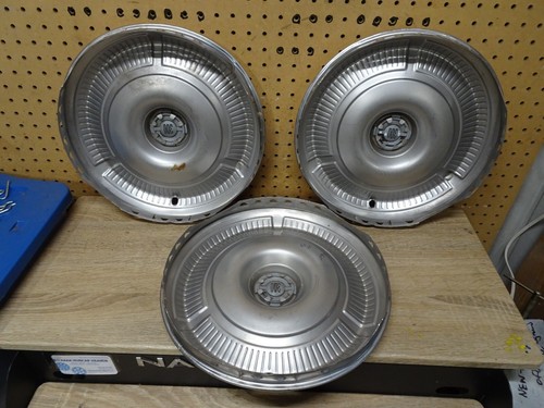 SET Of 3 1964 64 Chrysler 300 Hubcap Rim Wheel Cover Hub Cap 14" OEM USED - Picture 10 of 12