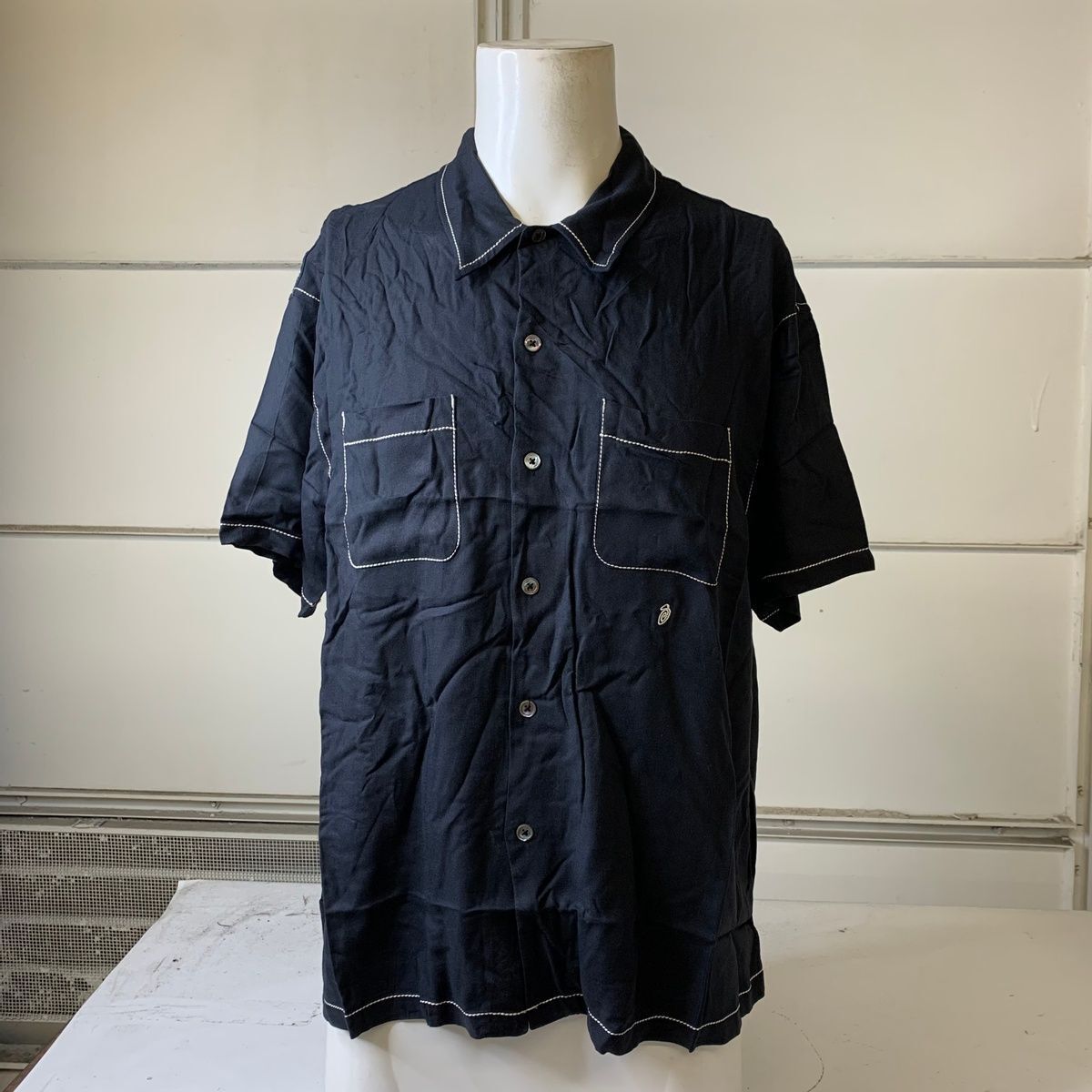 stussy contrast pick stitched shirt