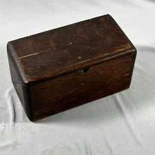 Vintage Wooden Sewing Machine Folding Attachment Box