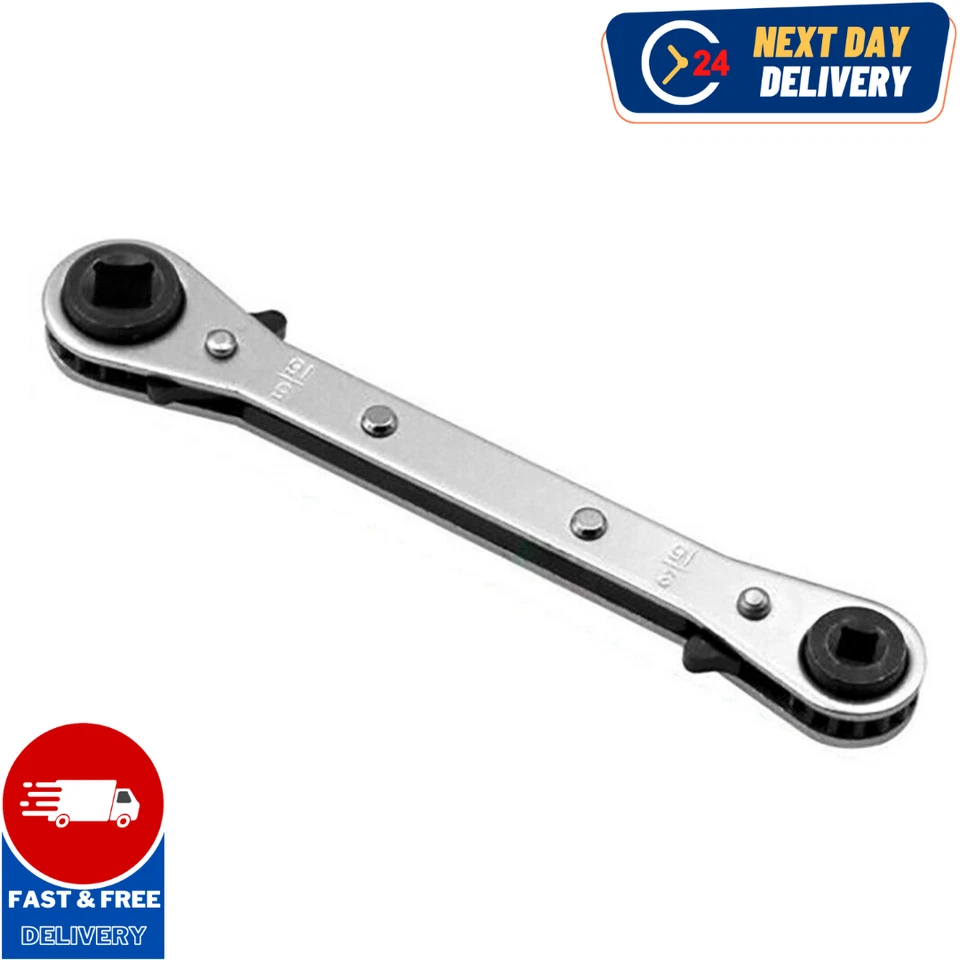 1PCS Refrigeration Square Drive Ratchet Wrench 1/4 3/8 3/16 5/16 Valve HVAC Tool