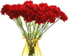 20 inch Bouquets 10 Stem Carnations,Outdoor UV Resistant No Fade Artificial Flow