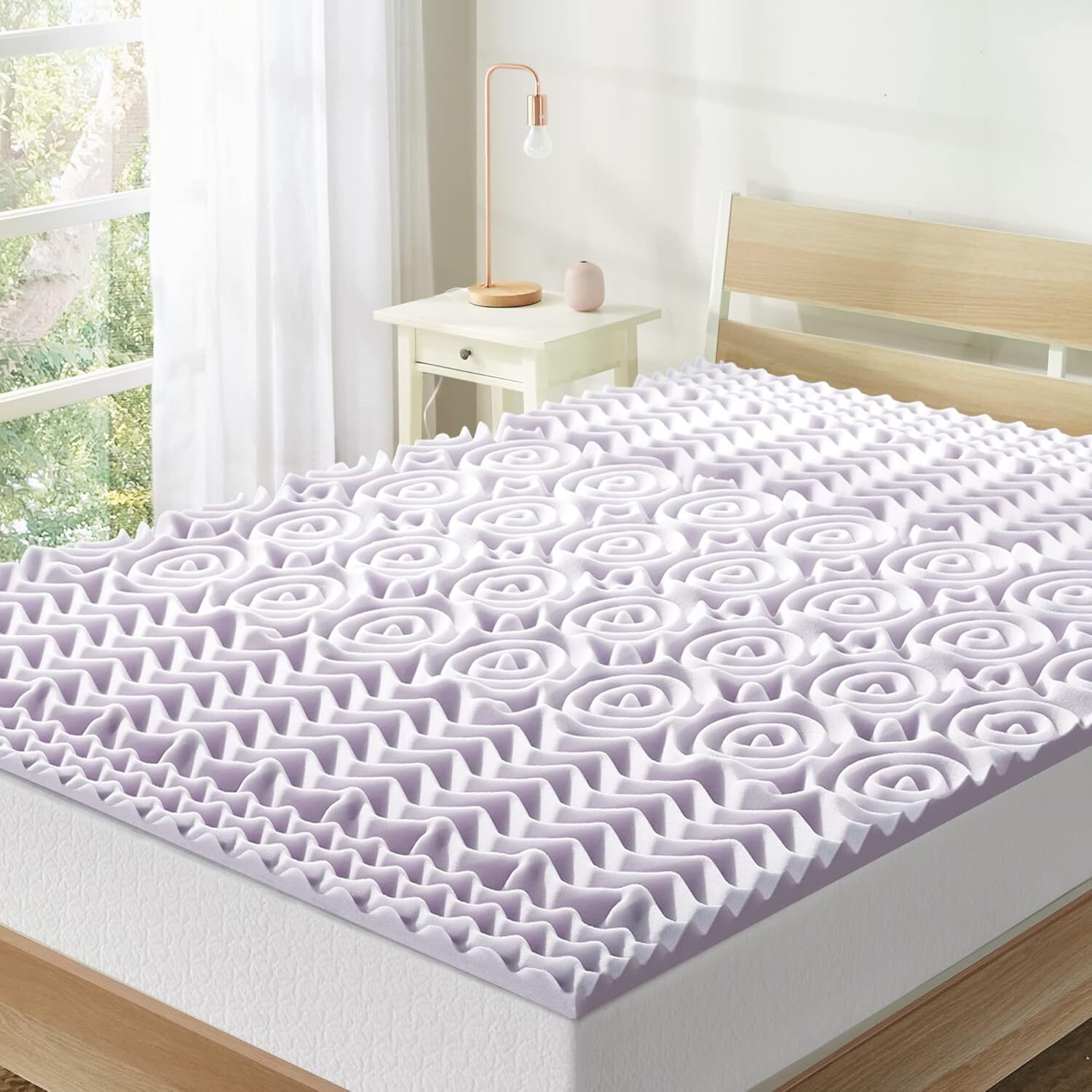 Mellow 1.5 Inch 5-Zone Memory Foam, Soothing Lavender Inch,