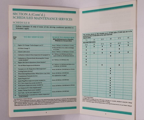 GM 1988 General Motors Programa de mantenimiento para turismos 14102764-A - Imagen 2 de 3