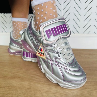  PUMA x DUA LIPA Cell Dome King ML Sz 6.5 Womens Shoes Sneaker Silver Pink Y2K