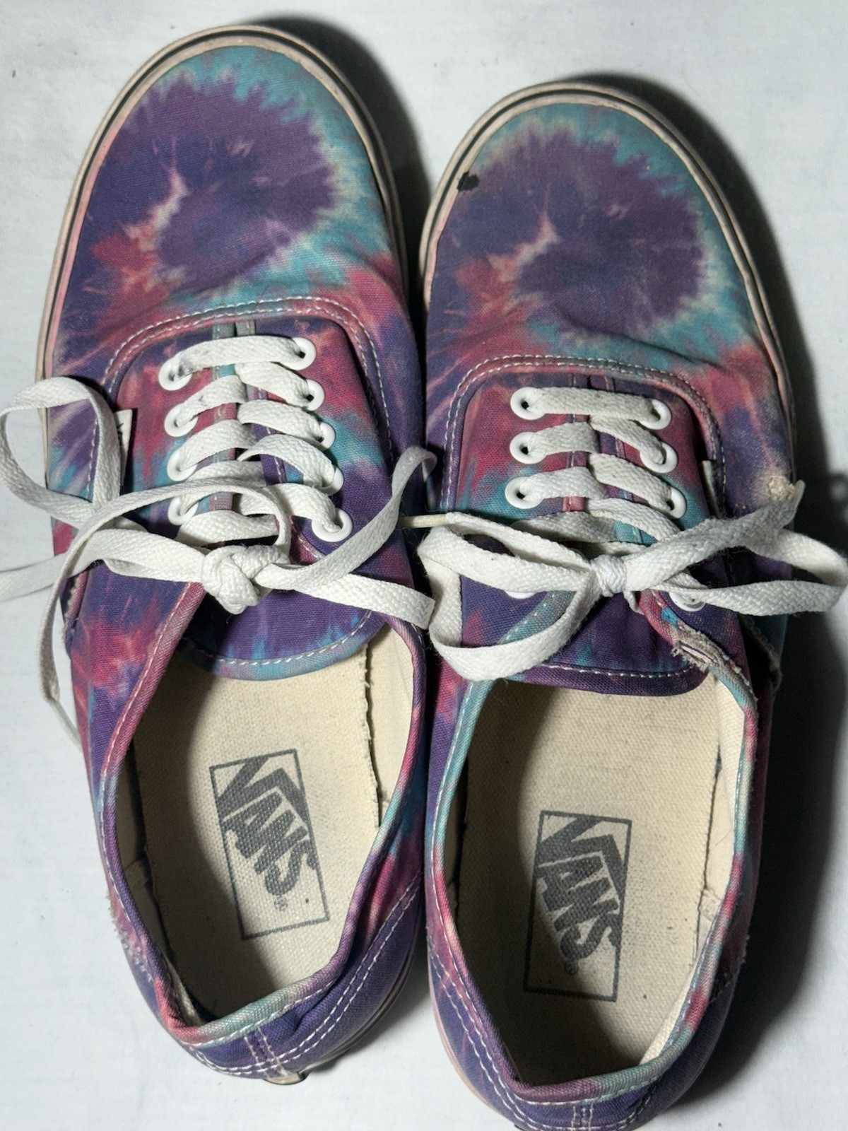 Vans Authentic Skate Shoe Size 9.5 Trippy Tie Dye Art Rare Vintage Women’s 11 image 6
