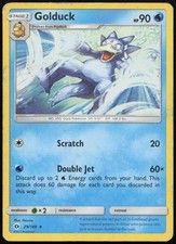 Golduck 29/149 Rare SM Base Set Pokemon Damaged