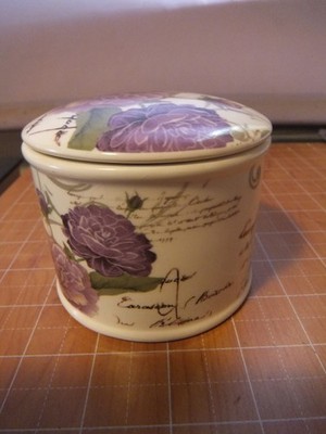 Purple flowered Trinket Pot from Dunelm